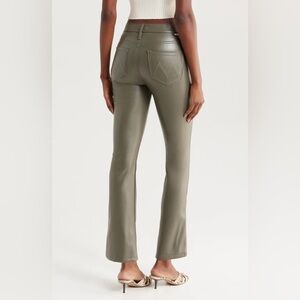 MOTHER The Insider Flood cropped faux leather bootcut pants